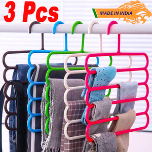 5 layer hanger for wardrobe cloth hanging